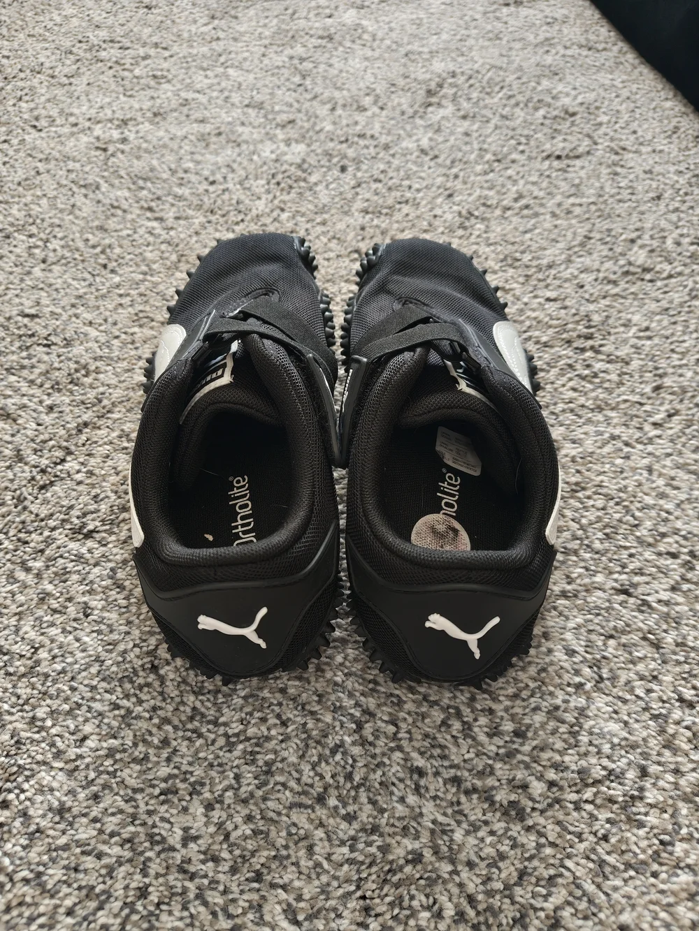 Puma Kids Black and White Spike Track Sneakers
